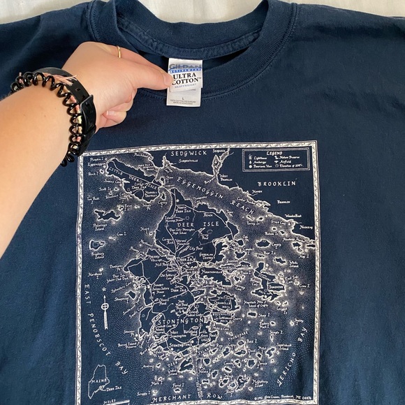 deer isle map tee - Picture 2 of 2